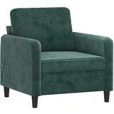  Fotelja s tabureom tamnozelena 60 cm baršunasta | shoptok.hr