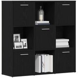  Knjižni ormarić crni hrast 90x28x90 cm inženjerski drvo | Shoptok.si