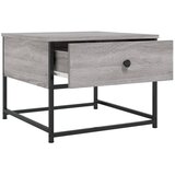  Stolić za kavu siva boja hrasta 51x51x40 cm konstruirano drvo | shoptok.hr
