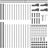  Vrtna Ograda 5 pcs Siva 8,5 x 1,5 m Čelik s prahom | shoptok.hr
