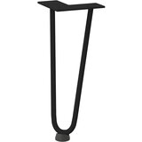 vidaXL Noge za mizo za lase 4 kosi črna 30 cm trdno jeklo | Shoptok.si