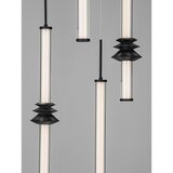 Nova Luce Mat črna keramična LED zatemnitvena viseča svetilka s senčilom iz akrilnega stekla ø 35 cm Stalactite – | Shoptok.si