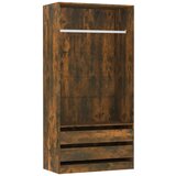 Furnova Garderobna omara dimljeni hrast 100x50x200 cm konstruiran les, (21930231) | Shoptok.si