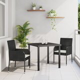 vidaXL 7-delni jedilni set za vrt z blazinami siva poli ratan | Shoptok.si