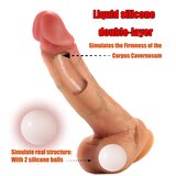 FeelSkin ultra realistični dildo s testisima - natur (18,5 cm) | shoptok.hr