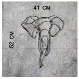 Wallity Zidna dekoracija Slon 2, 52x41 cm 2 mm, Crna | Eponuda.ba