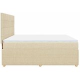  Krevet s oprugama i madracem krem 180x200 cm od tkanine | shoptok.hr