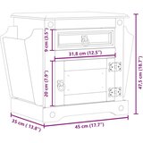 vidaXL Noćni ormarić Corona 45 x 35 x 47 5 cm od masivne borovine | shoptok.hr