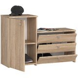 AKORD Omarica Za Čevlje, 3 Preklopna Vrata, Hrast Sonoma, (5000332853) | Shoptok.si