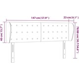  Uzglavlje s ušima tamnosmeđe 147x23x78/88 cm od tkanine | shoptok.hr
