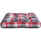  Blazina za palete rdeča karirasta 58x58x10 cm blago, (21416308) | Shoptok.si
