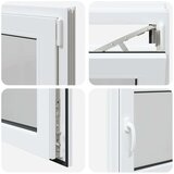  Podrumski prozor RISOR 80x70 cm Okretno-nagibni DIN desni bijeli - Bijela 80 x 70 cm (dvoslojni) 1 Naginjanje i okretanje desn | shoptok.hr
