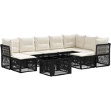  Sjedeća garnitura za vrt 10 kom. Crna poliratan 100 x 55 x 73 cm | Shoptok.si