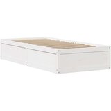  Okvir kreveta s uzglavljem bijeli 90 x 190 cm od borovine | shoptok.hr