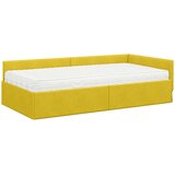  Kutni krevetni okvir s madracem Ostalo 2 pcs Žuta Baršun | Eponuda.com