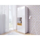 Helvetia VISOKA VITRINA STOCKHOLM BELA/HRAST-Leva | shoptok.hr