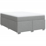  Krevet s oprugama i madracem svjetlosivi 140x190 cm od tkanine | shoptok.hr