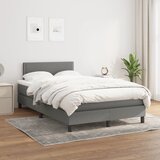  Krevet box spring s madracem tamnosivi 120 x 190 cm tkanina | shoptok.hr