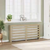 vidaXL Pokrov za radiator sonoma hrast 175x20x82 cm inženirski les