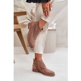 S. BARSKI Women's Ankle Boots With Flat Heel Perforated Brown S.Barski | shoptok.hr