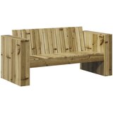 vidaXL vrtni kavč za dva 134x60x62 cm obdelan borov les | Shoptok.si