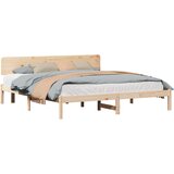  Krevetna konstrukcija Prirodna 180 x 200 cm Čvrsto borovo drvo | Eponuda.com