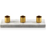 Mondex Cedric Marmor Svečnik 20X6,5Xh4Cm 3 Sveče, (5000158483) | Shoptok.si