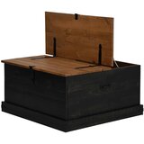  Škrinja za pohranu HALDEN crna 91x91x47 cm puno drvo bor | Eponuda.com