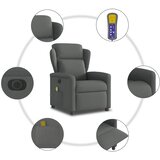  Električni masažni naslonjač od tkanine tamnosivi | shoptok.hr