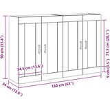  Kabinetski zidni Zidne 2 pcs Crni hrast 69,5 x 34 x 90 cm | shoptok.hr