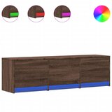 Maison Chic TV omarica - TV stojalo - Televizijska omarica LED rjavi hrast 140x34x40 cm inženirski les, (21701126) Cene