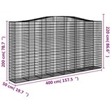  Lučne gabionske košare 4 kom 400x50x200/220cm pocinčano željezo | shoptok.hr