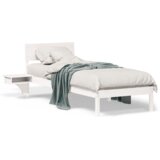  Krevet s okvirima i noćnim ormarićima Bijelo 75 x 190 cm | shoptok.hr