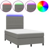  box spring s madracem LED tamnosivi 120 x 200 cm tkanina | shoptok.hr