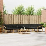  Set vanjskih sofa 7 kom. Bijela i crna | shoptok.hr