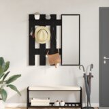 vidaXL Nadwyčajna obešalnik za plašče Črni hrast 100 x 10 x 100 cm | Shoptok.si