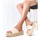  Beige Platform Espadrille Slides Klody | Shoptok.si