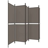 Sobna pregrada s 5 panela antracit 250 x 220 cm od tkanine | shoptok.hr