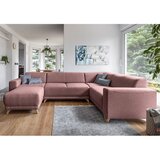 Miuform Ružičasta sklopiva/s prostorom za odlaganje kutna garnitura (s desnim kutom/u obliku slova "U") Classy Sophie – | shoptok.hr