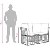  Vrtna sedežna garnitura 7 pcs Črna in Temno siva poli ratan, (5000269196) | Shoptok.si