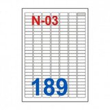 NANO Etikete za laserske i ink-jet pisače , N-03, 25,4x10 mm, 100/1 | shoptok.hr