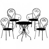 Olimp Sport Baštenska garnitura Moka 4 stolice i 1 sto crna | ePonuda.com