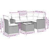  6-dijelni set vrtnih sofa s jastucima bež od poliratana | shoptok.hr