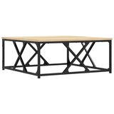 Maison Chic Klubska mizica - kavna mizica - Nizka mizica sonoma hrast 70x70x30 cm inženirski les, (21752765) Cene