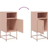 vidaXL Noćni ormarići 2 kom ružičasti 36 x 39 x 78 cm čelični | shoptok.hr