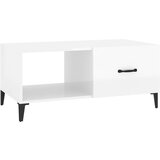 Maison Chic Klubska mizica - kavna mizica - Nizka mizica visok sijaj bela 90x50x40 cm inženirski les, (21752061) Cene