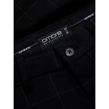 Ombre Men's pants with a classic cut in a delicate check - black | Shoptok.si
