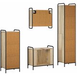  Set ormarića za kupaonicu 4 kom. Hrast sonoma 40 x 36 x 181 cm - Hrast sonoma Ormarić ispod sudopera (2 vrata) + viseći ormarić | shoptok.hr