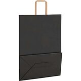  Papirnate vrećice 250 kom s ručkama crne 32x17x44 cm | shoptok.hr
