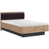 CARRYHOME Postelja Raven, Barva Hrasta, Temno Siva, 140x200 u